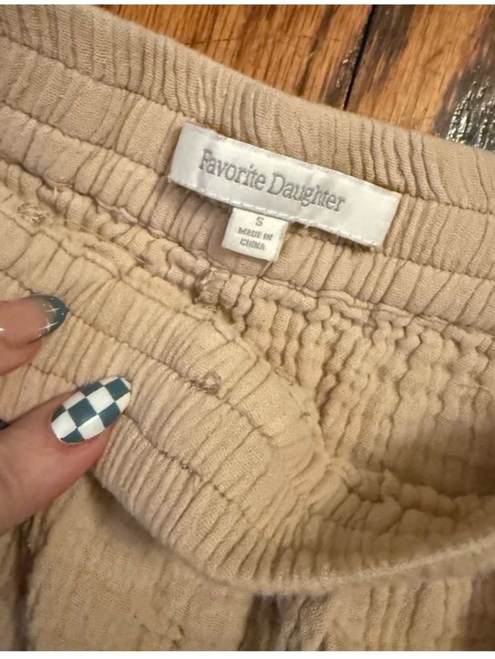 Favorite Daughter Beige Drawstring Shorts - Picture 2 of 5